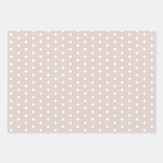 Bleke Rozen bloemen harten pokkadots Inpakpapier Vel (Voorkant 2)