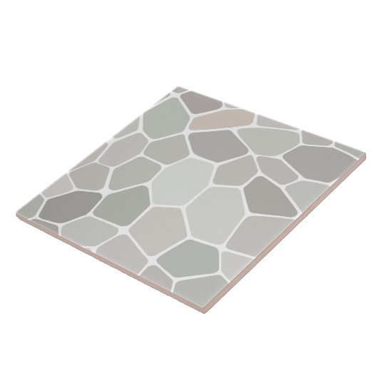 Bleke Sage Eggshell Mozaïek Tegeltje (Zijkant)