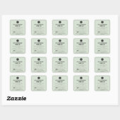 Bleke Salie Sourdough Ingredienten Huisstickers Vierkante Sticker (Vel)