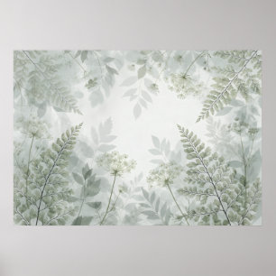 Bleke salie varen Queen Anne's lace bosposter Poster