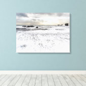 Bleke schuimkaapskop van de oceaan, IJsland Canvas Afdruk (Insitu (Houten vloer))