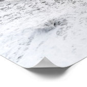 Bleke schuimkaapskop van de oceaan, IJsland Poster (Hoek)