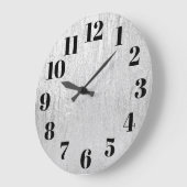 Bleke Silver Glam-textuur Grote Klok (Hoek)