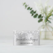 Bleke Silver Glitter-schijven Ombre Online Store Visitekaartje (Staand voorkant)