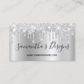 Bleke Silver Glitter-schijven Ombre Online Store Visitekaartje (Voorkant)