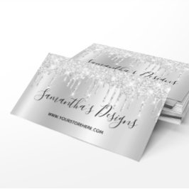 Bleke Silver Glitter-schijven Ombre Online Store Visitekaartje