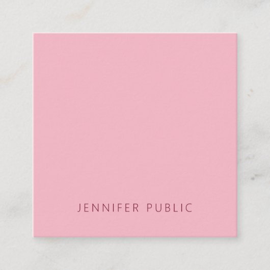 Bleke Sjabloon roze    afbeelding Vierkante Visitekaartje (Voorkant)