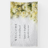 Bleke smaakbloemen op textuur spandoek (Verticaal)