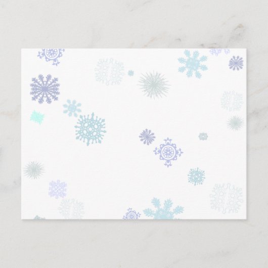 Bleke Sneeuwvlokken Briefkaart (Voorkant)