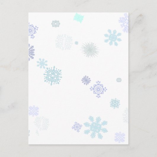 Bleke Sneeuwvlokken Briefkaart (Voorkant)