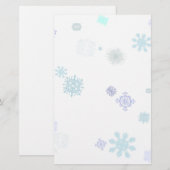 Bleke sneeuwvlokken briefpapier (Voorkant / Achterkant)