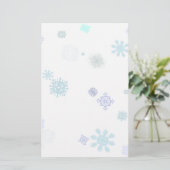 Bleke sneeuwvlokken briefpapier (Staand voorkant)