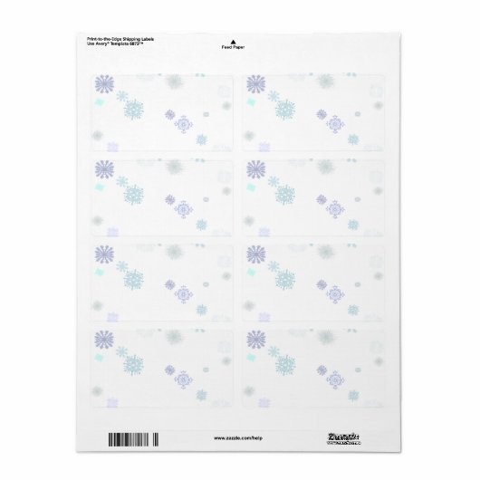 Bleke Sneeuwvlokken Etiket (Full Sheet)