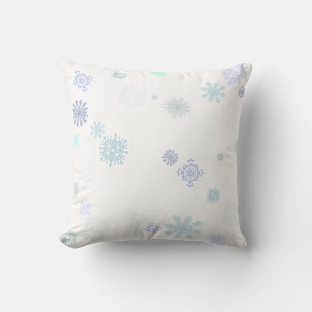 Bleke Sneeuwvlokken Kussen (Voorkant)