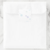 Bleke sneeuwvlokken vierkante sticker (Tas)