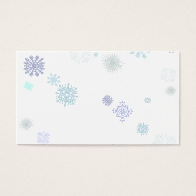 Bleke Sneeuwvlokken Visitekaartjes (Voorkant)