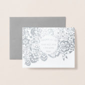 Bleke stoffige blauw Christelijke sympathie Folie Kaarten (Voorkant met envelop)