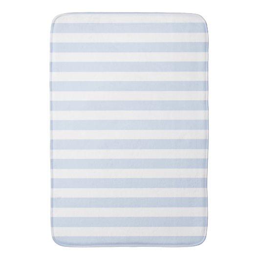 Bleke strepen met blauw en wit snoep badmat (Voorkant Verticaal)