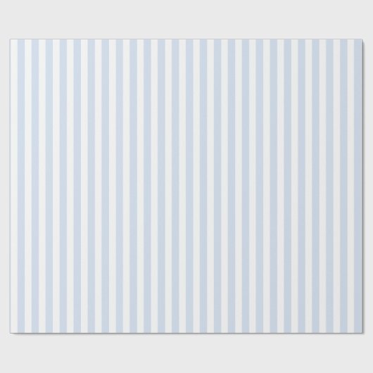 Bleke strepen met blauw en wit snoep cadeaupapier (Vlak)