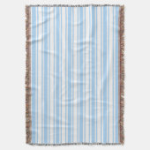 Bleke strepen met blauw en wit snoep deken (Voorkant Verticaal)