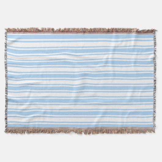 Bleke strepen met blauw en wit snoep deken (Voorkant)