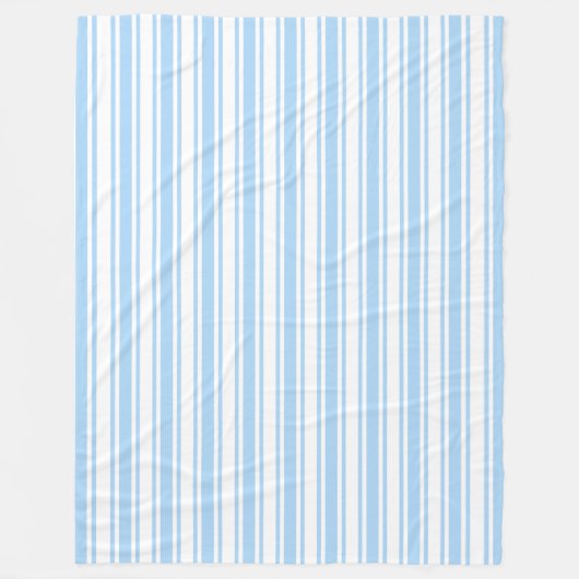 Bleke strepen met blauw en wit snoep fleece deken (Voorkant)