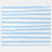 Bleke strepen met blauw en wit snoep fleece deken (Voorkant (Horizontaal))