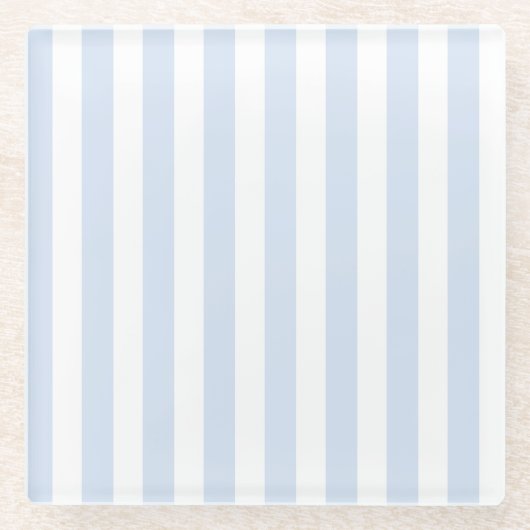 Bleke strepen met blauw en wit snoep glazen onderzetter (Voorkant)