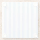 Bleke strepen met blauw en wit snoep glazen onderzetter (Achterkant)