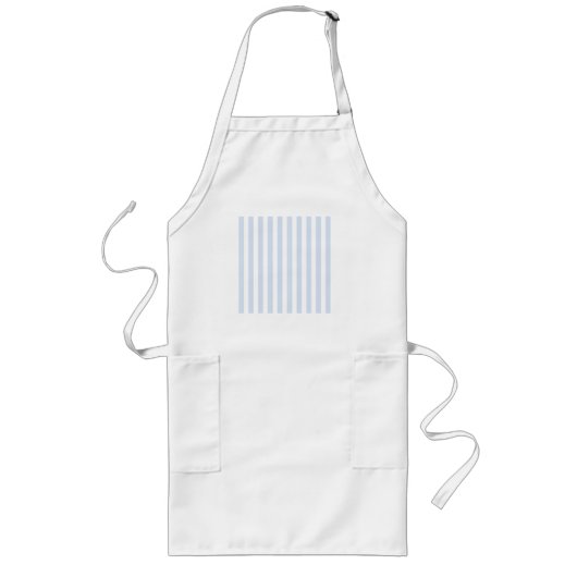 Bleke strepen met blauw en wit snoep lang schort (Voorkant)