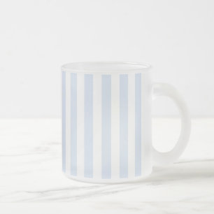 Bleke strepen met blauw en wit snoep matglas koffiemok