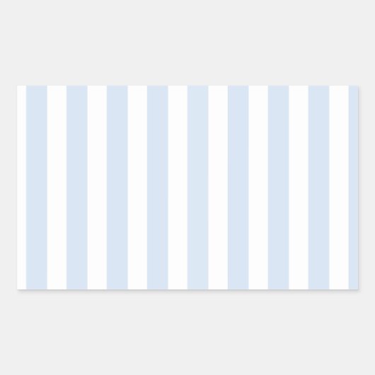 Bleke strepen met blauw en wit snoep rechthoekige sticker (Voorkant)