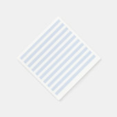 Bleke strepen met blauw en wit snoep servet (Hoek)