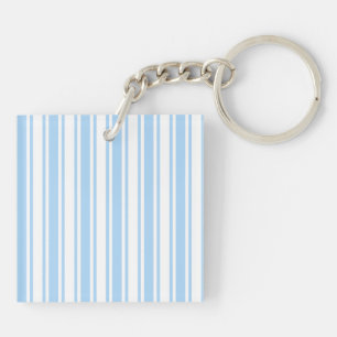 Bleke strepen met blauw en wit snoep sleutelhanger