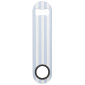 Bleke strepen met blauw en wit snoep speed flessenopener (Voorkant)