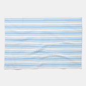 Bleke strepen met blauw en wit snoep theedoek (Horizontaal)