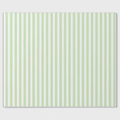 Bleke strepen met groen en wit snoep cadeaupapier (Vlak)