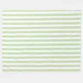 Bleke strepen met groen en wit snoep fleece deken (Voorkant (Horizontaal))