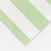 Bleke strepen met groen en wit snoep fleece deken (Hoek)