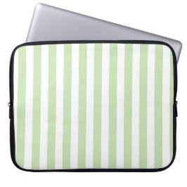 Bleke strepen met groen en wit snoep laptop sleeve