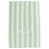 Bleke strepen met groen en wit snoep medium cadeauzakje (Achterkant)