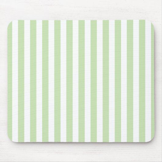 Bleke strepen met groen en wit snoep muismat (Voorkant)