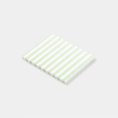 Bleke strepen met groen en wit snoep post-it® notes (Schuin)