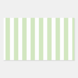 Bleke strepen met groen en wit snoep rechthoekige sticker
