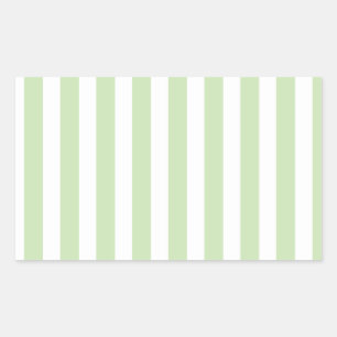 Bleke strepen met groen en wit snoep rechthoekige sticker