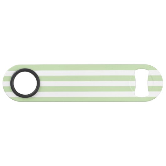 Bleke strepen met groen en wit snoep speed flessenopener (Achterkant Horizontaal)
