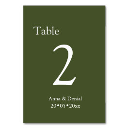 Bleke taupe tafel nummers kaarten