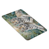 Bleke tijgers in een blauw groen Oerwoud Magneet (Rechterzijde)