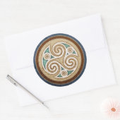 Bleke Triskele-Stickers Ronde Sticker (Envelop)