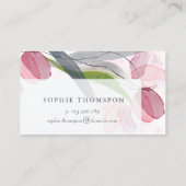 Bleke tulp bloemenelegant visitekaartje (Achterkant)